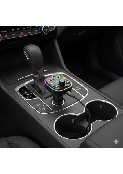 Rgb Işık Efektli, Bluetooth Destekli Araç Kiti ve Yüksek Akım Hızlı Şarj Cihazı Otoaksesuar Ürünü