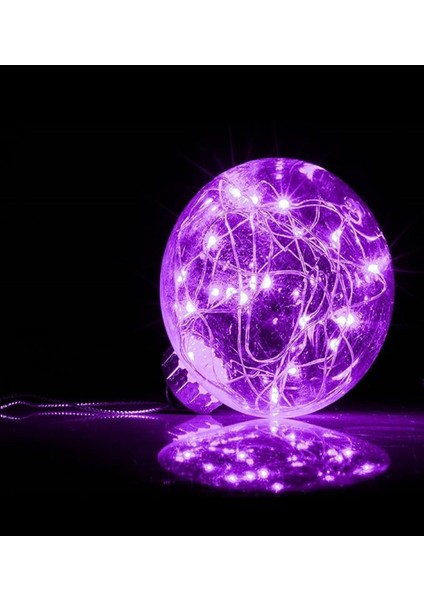 Ev Balkon ve Parti Için 10 Metre Pilli Mor Renk Peri LED Yılbaşı Süsü Işık fırsatları