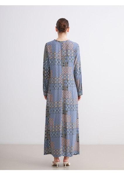 Yeni Sezon Bisiklet Yaka Desenli Elbise fırsatları