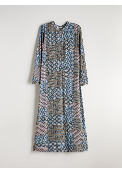 Yeni Sezon Bisiklet Yaka Desenli Elbise indirimleri