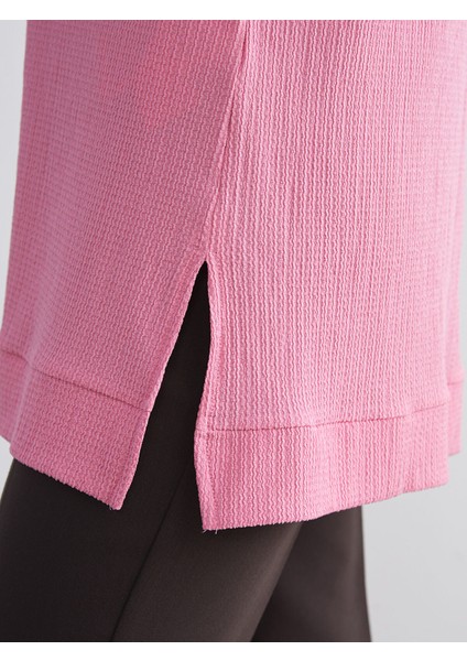 Yeni Sezon Bisiklet Yaka Dokulu Kadın Tunik modelleri