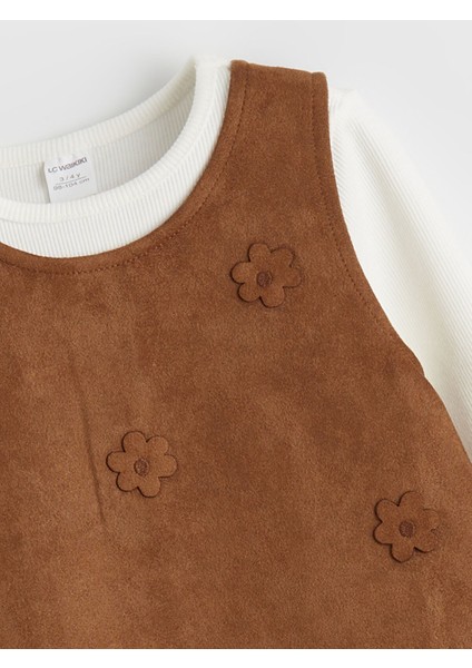 Yeni Sezon Bisiklet Yaka Çiçekli Kız Bebek Elbise ve Tişört fiyatları