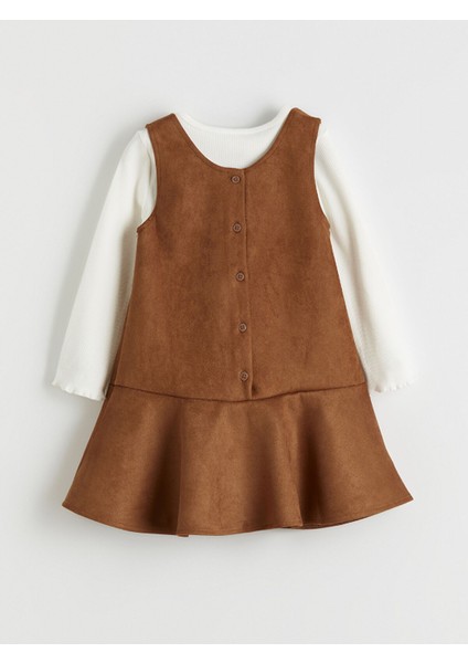 Yeni Sezon Bisiklet Yaka Çiçekli Kız Bebek Elbise ve Tişört modelleri