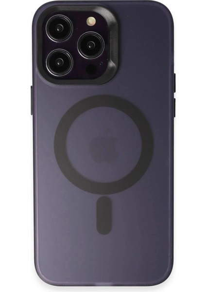 iPhone 14 Pro Max Kılıf Mateks Magsafe Kapak - Derin Mor