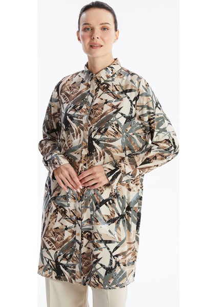 Yeni Sezon Desenli Kadın Gömlek Tunik