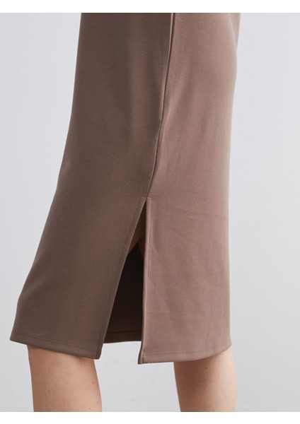 Yeni Sezon Büyük Beden Polo Yaka Yırtmaçlı Elbise indirimleri