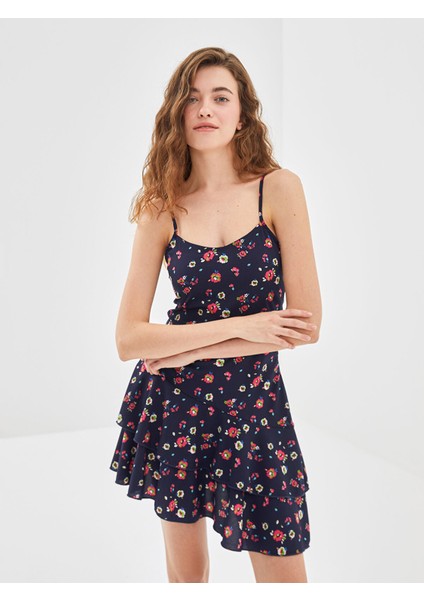 Yeni Sezon U Yaka Çiçekli Askılı Elbise fiyatları