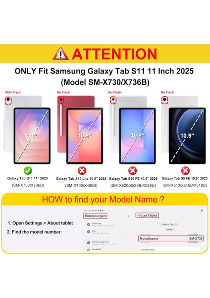 Samsung Galaxy Tab S11 11INÇ 2025 Uyumlu Tablet Klavyeli Kılıf Kablosuz Bluetooth Akıllı Kalem Bölmeli Tükçe Q Klavyeli Tablet Kılıfı SM-X736 SM-X730 fiyatları
