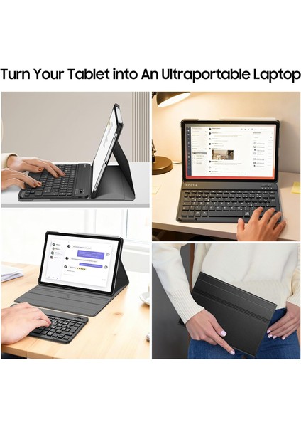 Samsung Galaxy Tab S11 11INÇ 2025 Uyumlu Tablet Klavyeli Kılıf Kablosuz Bluetooth Akıllı Kalem Bölmeli Tükçe Q Klavyeli Tablet Kılıfı SM-X736 SM-X730 fırsatları