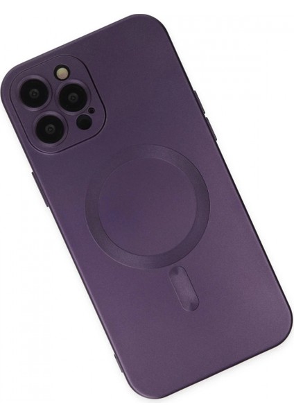 iPhone 12 Pro Max Kılıf Moshi Lens Magneticsafe Silikon - Mor modelleri