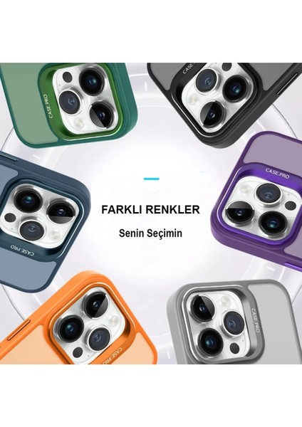 iPhone 14 Pro Kılıf Flet Lens Magsafe Kapak - Turuncu fiyatları