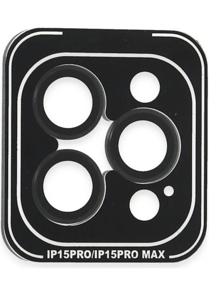 iPhone 15 Pro Max Pvd Metal Kamera Lens - Siyah