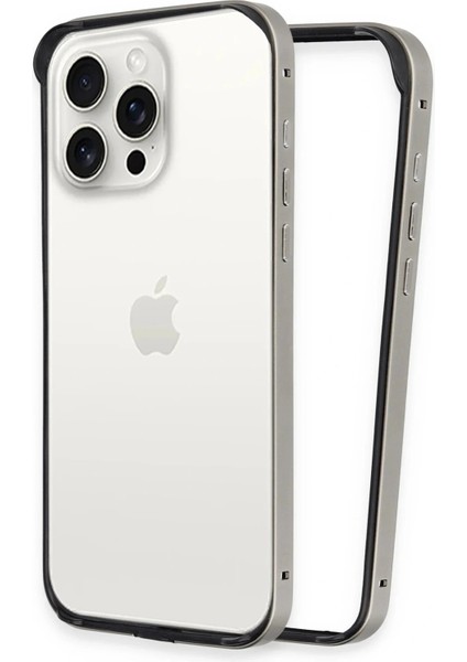 iPhone 15 Pro Max Land Bumper Koruma Kapak - Titan Gri