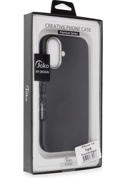 iPhone 16 Wonder Deri Magsafe Kapak - Siyah modelleri