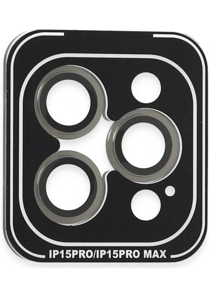 iPhone 15 Pro Max Pvd Metal Kamera Lens - Gri