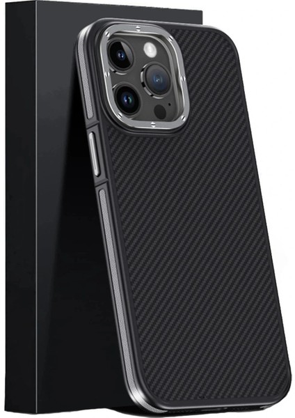iPhone 15 Pro Kılıf Aramid 600D Kevlar Karbon Fiber Magsafe Kapak - Gri fiyatları