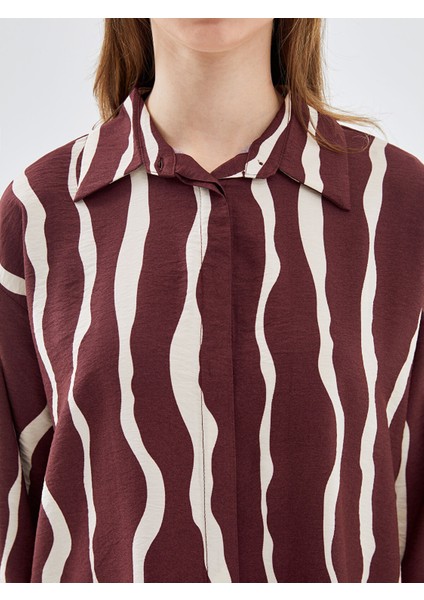 Yeni Sezon Desenli Oversize Kadın Gömlek Tunik modelleri