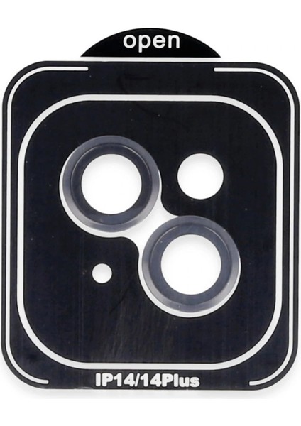 iPhone 14 Pvd Metal Kamera Lens - Siyah