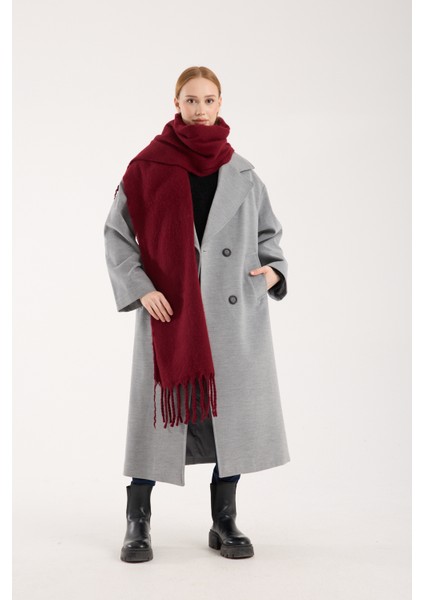 Unisex Puffy Düz Renk Şal Atkı