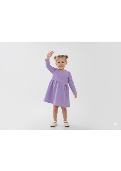 Lila Kız Çocuk Elbise İlkbahar & Kış