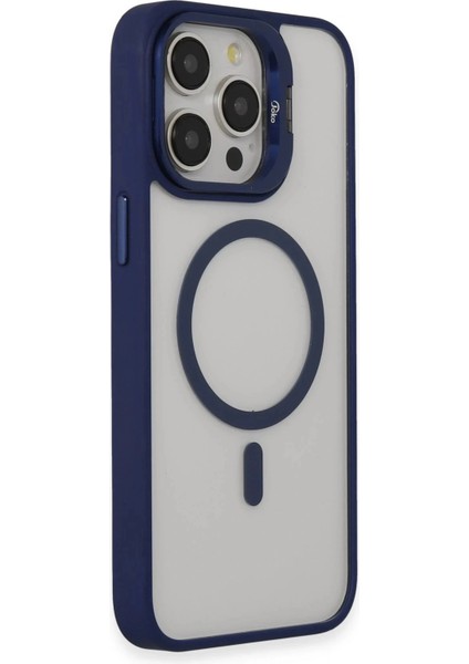 iPhone 15 Pro Max Kılıf Roblox Lens Magsafe Standlı Kapak - Lacivert fiyatları