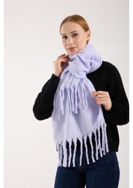 Unisex Puffy Düz Renk Şal Atkı