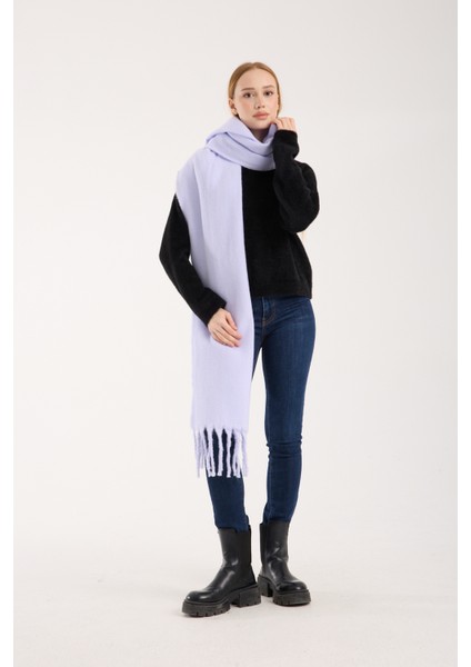 Unisex Puffy Düz Renk Şal Atkı modelleri