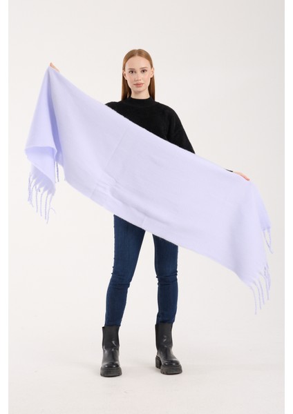 Unisex Puffy Düz Renk Şal Atkı