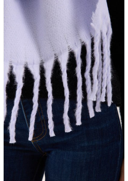 Unisex Puffy Düz Renk Şal Atkı