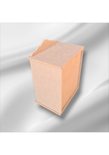 Ahşap Boyanabilir 6 Çekmeceli Takı-Makyaj-Aksesuar Çok Amaçlı Dekoratif Organizer Kutu