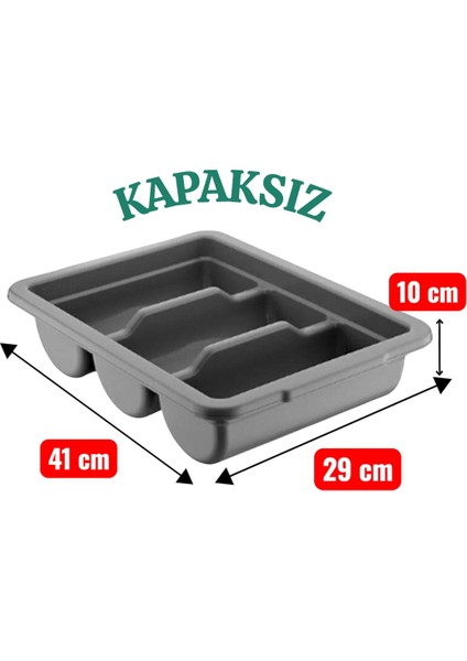 Gk-03 3 Bölmeli Kaşıklık, Gri