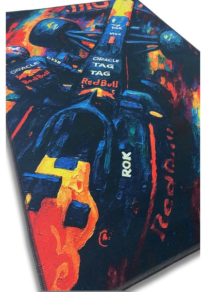 Renkli Formula 1 Halısı Dijital Baskılı Dokuma Kaymaz Tabanlı Yıkanabilir Evcil Hayvan Dostu F1 Temalı Ofis Halısı fırsatları