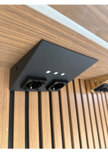 Tezgah Altı Ikili Priz / Siyah Kasa / 3000K Sarı Işık / Avax fiyatları