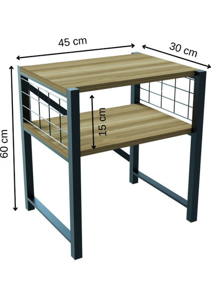 Modern Komodin Metal Ayaklı Raflı Başucu Komodin Yatak Odası Dekoratif Yan Sehpa indirimleri