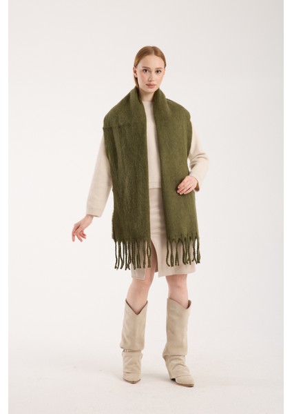 Unisex Puffy Düz Renk Şal Atkı modelleri