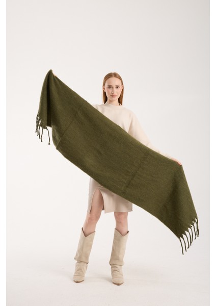 Unisex Puffy Düz Renk Şal Atkı