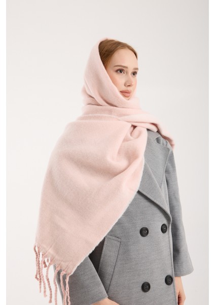 Unisex Puffy Düz Renk Şal Atkı