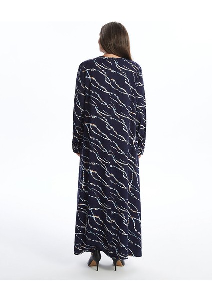 Yeni Sezon Kaçık Yaka Desenli Elbise fırsatları