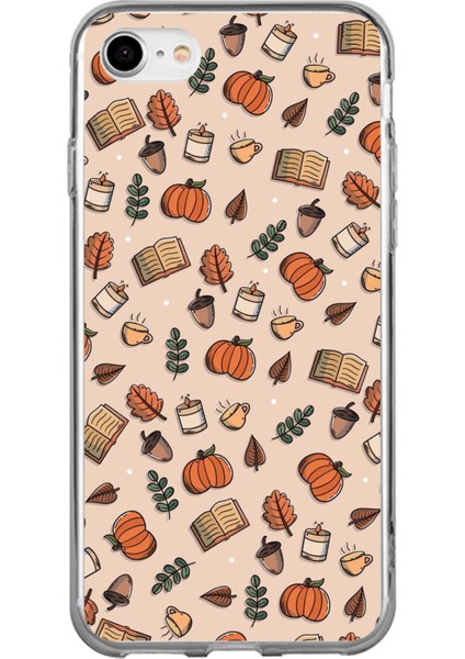 iPhone 6 - 6s Uyumlu Sonbahar Balkabağı Baskılı Silikon Kılıf