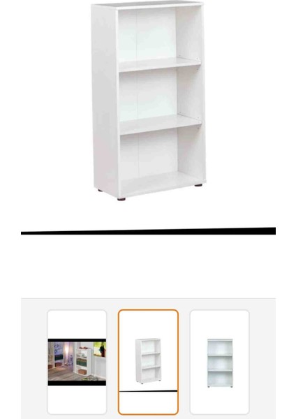 Kitaplıl 3 Bölmeli Beyaz Kitaplık Çok Amaçlı fiyatları