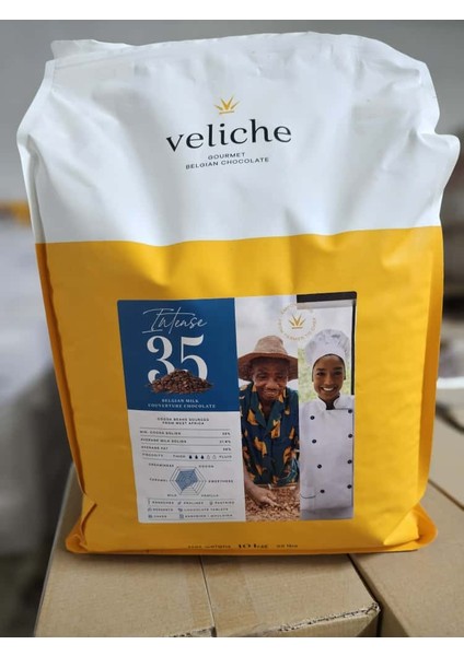 Veliche Belçika Sütlü Pul Çikolata %35 *10KG