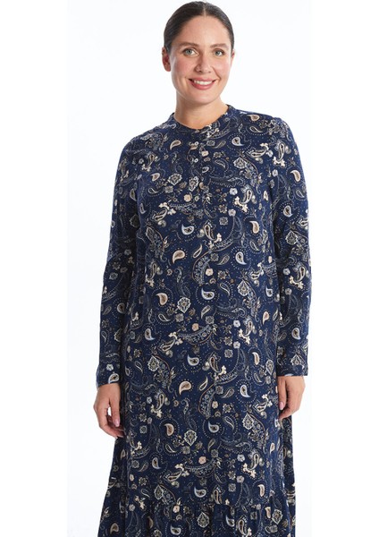 Yeni Sezon Bisiklet Yaka Desenli Elbise fiyatları