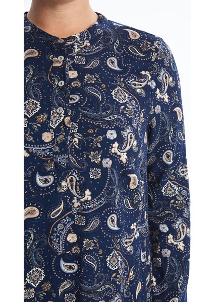 Yeni Sezon Bisiklet Yaka Desenli Elbise modelleri