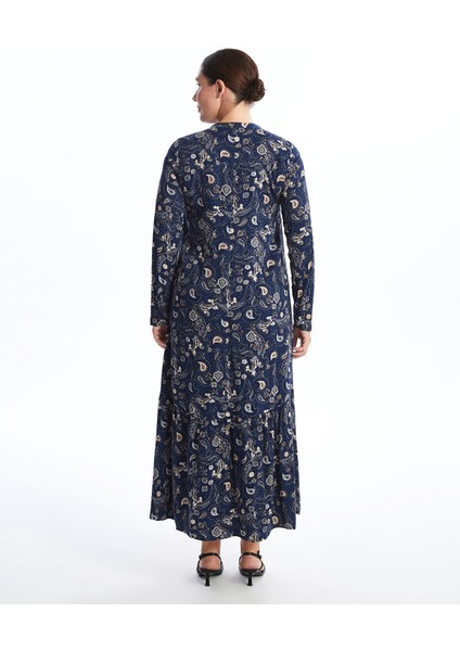 Yeni Sezon Bisiklet Yaka Desenli Elbise fırsatları