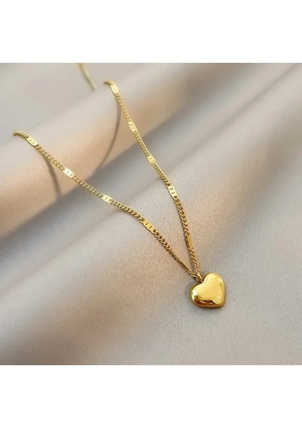 Gold Zincir Kalp Kolye modelleri