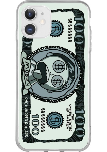 iPhone 11 Uyumlu Morty Dolar Baskılı Silikon Kılıf