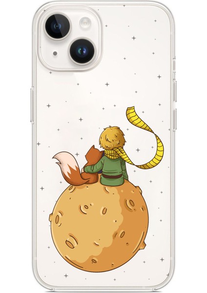 iPhone 13 - 14 Uyumlu Küçük Prens Gezegen Boa Tasarımlı Baskılı Silikon Kılıf