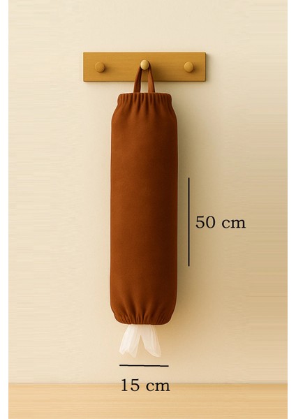 Poşetlik Kahverengi Poşet Organizeri, Poşet Sepeti, Mutfak Poşet Düzenleyici Kahverengi fiyatları