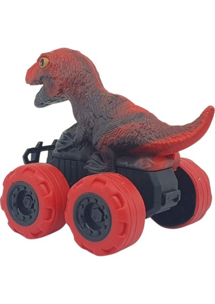 Sürtmeli Dinazor Arabalar 2'li - cm - Triceratops &amp; T-Rex modelleri