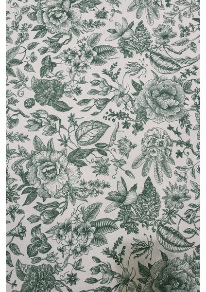 Çiçek Desenli Yeşil Masa Örtüsü Dertsiz Silinebilir Şık Sofra Bezi Lüks Çeyizlik Kaliteli Kumaş indirimleri